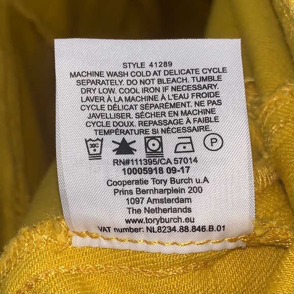 NWT🤩 |•TORY BURCH•| Mustard Denim Skirt - Picture 15 of 15